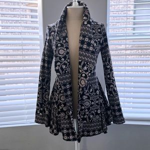 Free People Peplum Open-front Cardigan